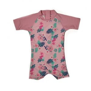 BANZ Едноделни костими за бебе 50+UPF заштита Pink Floral