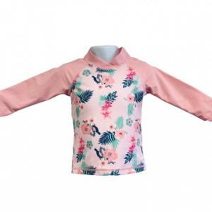 BANZ Маици на долги ракави 50+ UPF Pink Floral