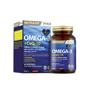 Omega 3 + CoQ10,  60 капсули