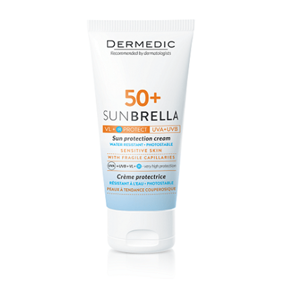 SUNBRELLA SPF 50+ sun protection cream skin with fragile capillaries, 50gr