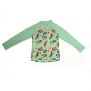 BANZ Маици на долги ракави 50+ UPF Mint Floral