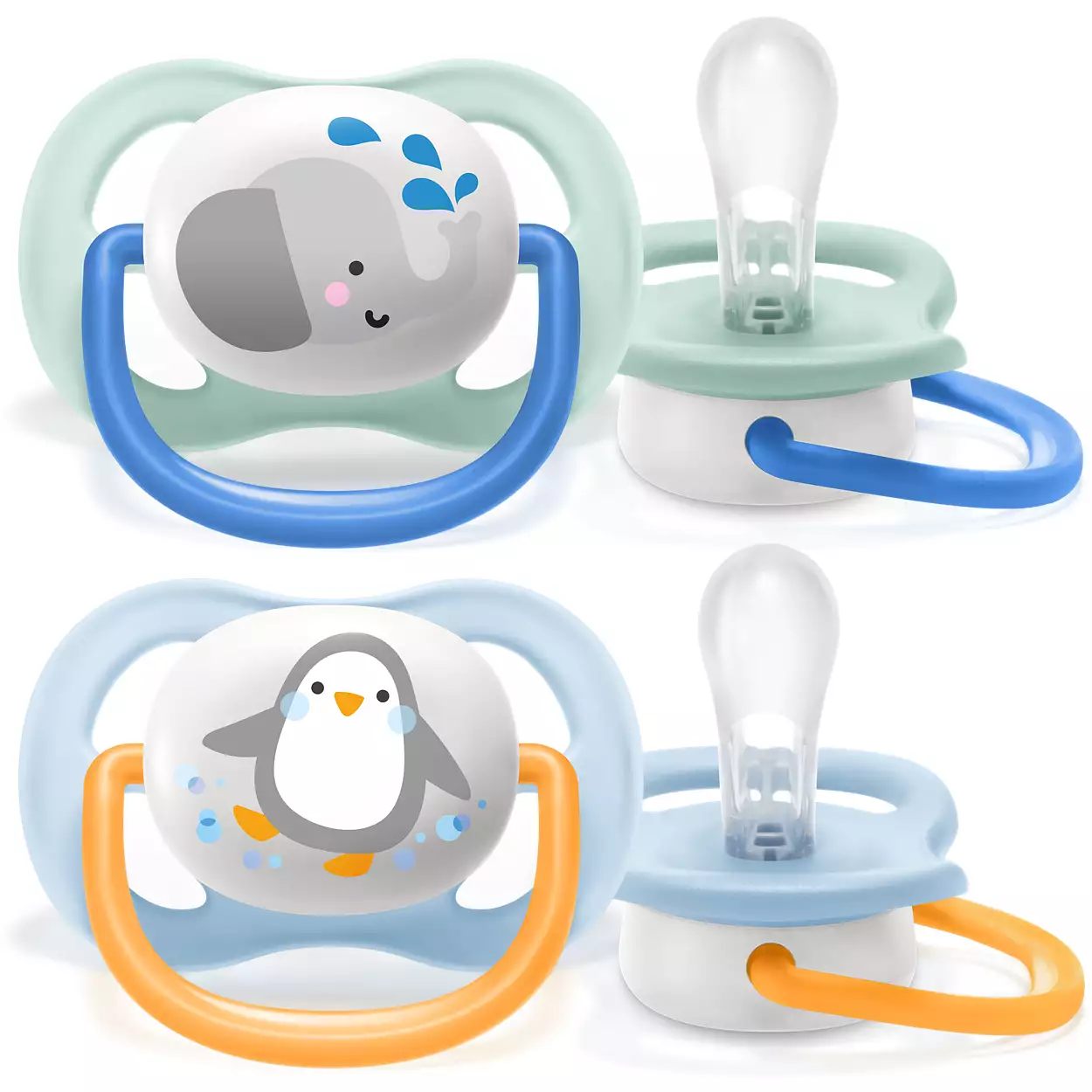 Avent Цуцла лажливка (со животни) 0-6 месеци, 0% BPA, 2/1