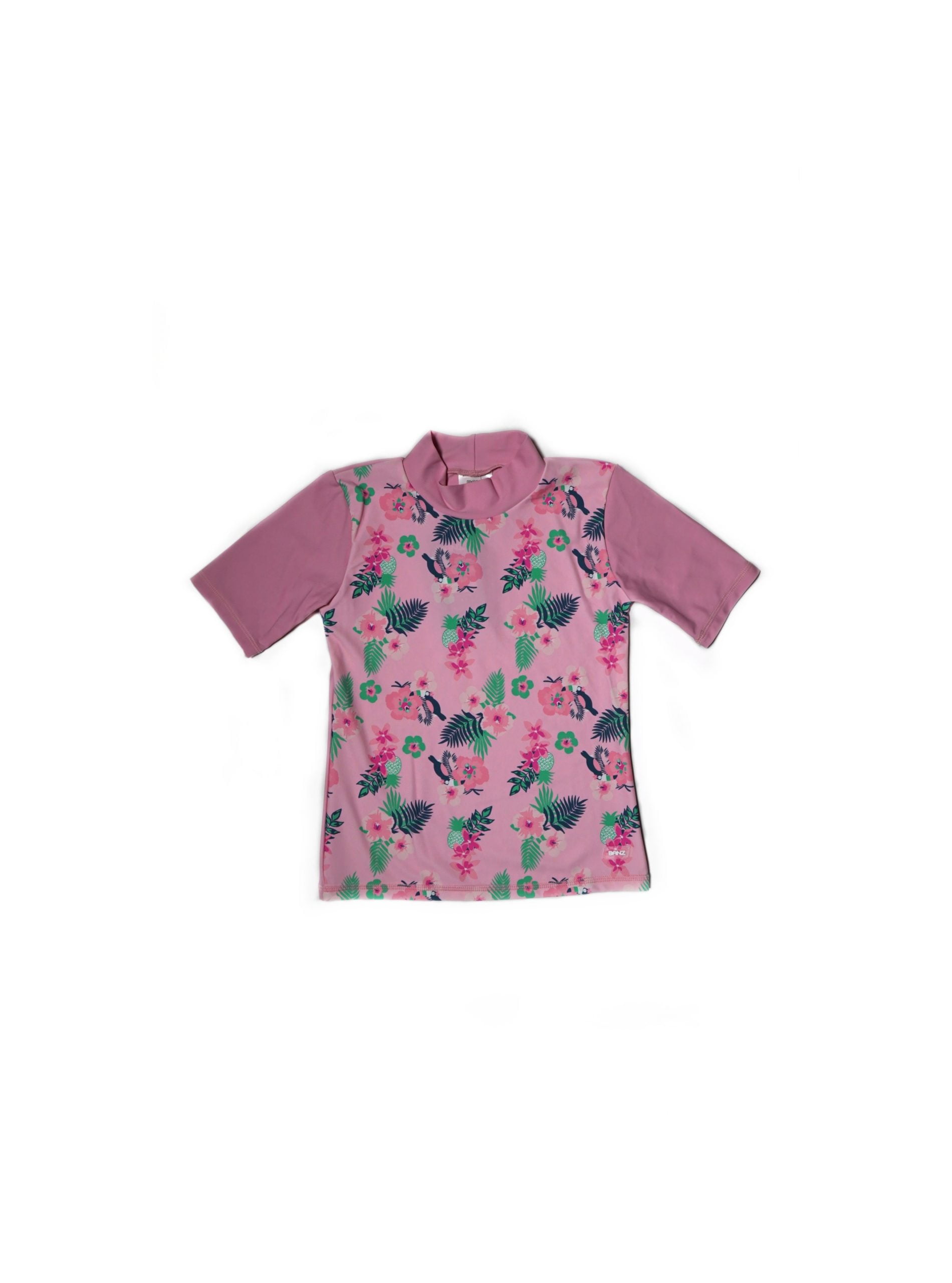 BANZ Маици на кратки ракави 50+ UPF, Pink Floral