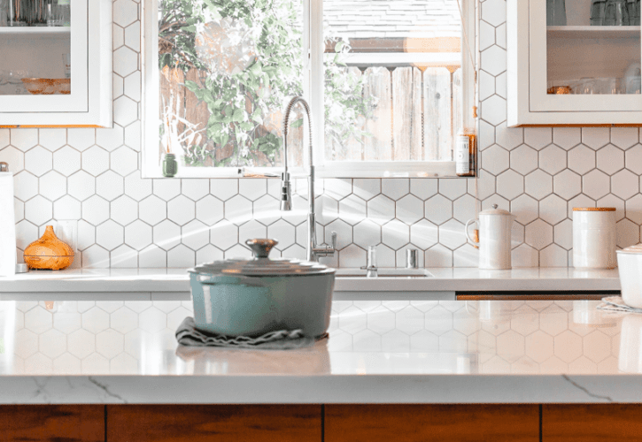 Geometric Tiles With a Gloss Finish Will Liven up Your Kitchen