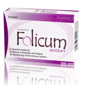 FOLICUM ACIDUM 0.4MG, 30 KAPSULI
