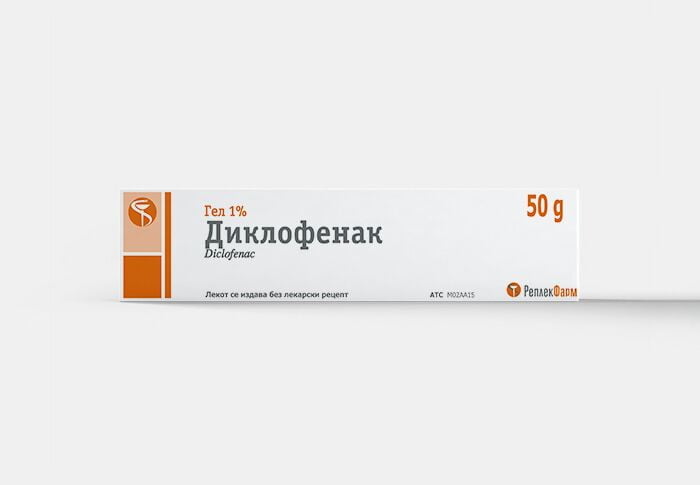 Diklofenak гел 1%